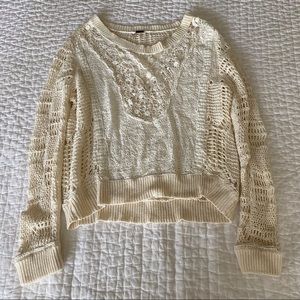 Free People Crochet Sweater